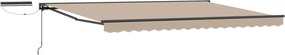 vidaXL Ηλεκτρικό Αναδιπλούμενο Σκίαστρο Μπεζ 4 x 3 μ