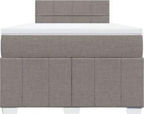 vidaXL Κρεβάτι Boxspring με Στρώμα Taupe 120x200 εκ. Υφασμάτινο