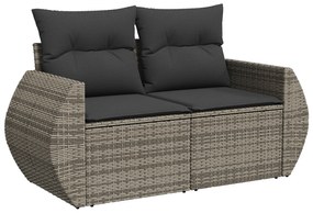 vidaXL Set Κήπου  11 κομματιών με Μαξιλάρια Γκρι