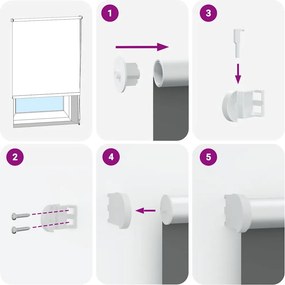 vidaXL Roller Blind Blackout ανοιχτό γκρι 140x150 cm Πλάτος υφάσματος