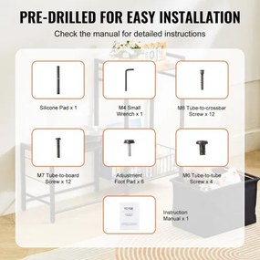VEVOR Pet Feeding Station with Storage Dog Food &amp; Toy Organizer Raised Dog Bowls