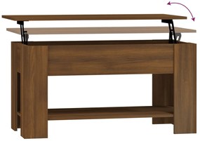 vidaXL Τραπεζάκι Σαλονιού Καφέ Δρυς 101x49x52 εκ. Επεξεργασμένο Ξύλο