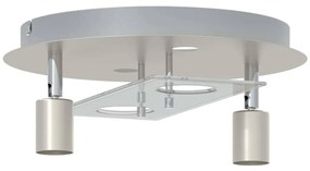 vidaXL Σποτ οροφής Ασημί 29 x 29 x 11 εκ Χάλυβας και γυαλί