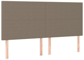 vidaXL Κεφαλάρι Κρεβατιού Μπεζ 160x5x118/128 εκ. Ύφασμα