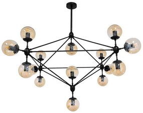 Φωτιστικό Οροφής Sentinel 01637 15xE27 Φ150x115cm Black-Honey GloboStar