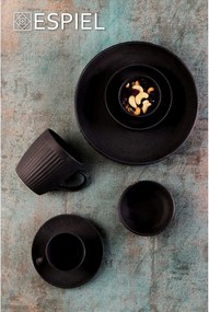 Φλυτζάνι Καφέ 290ml + Πιατάκι Espiel Gobi Black OW2044K6