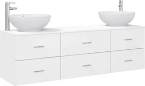vidaXL Σετ Επίπλων Μπάνιου 3 τμχ. Λευκό 49,5 x 44,5 x 65 εκ