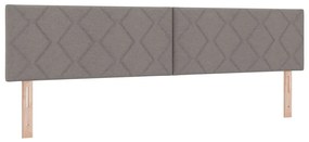 vidaXL Κεφαλάρι με φώτα λωρίδας LED με κεφαλάρι Taupe 200 cm ύφασμα