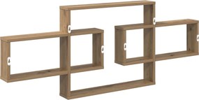 vidaXL Ράφι Τοίχου Artisan Δρυς 130 x 10 x 50 εκ. Επεξεργασμένο Ξύλο