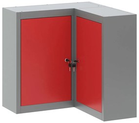 vidaXL Ντουλάπι Εργαλείων με ράφι Κόκκινο και γκρι 55 x 55 x 55 εκ.