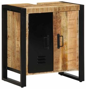 vidaXL Ντουλάπα Μπάνιου Καφέ 55 x 35 x 60 εκ. Μασίφ ξύλο μάνγκο