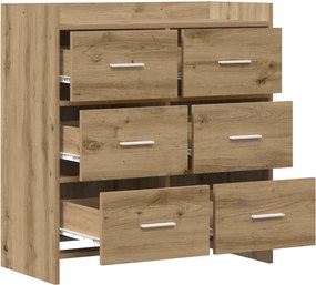 vidaXL Πλαϊνό γραφείο Artisan Δρυς 75 x 33 x 80 εκ Επεξεργασμένο Ξύλο