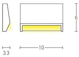 Απλίκα Φωτιστικό Τοίχου Ορθογώνιο LED 2W IP54 3000K Zambelis-E182-Ανθρακί E182