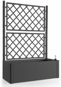 Αυτοποτιζόμενο Φυτευτή Stefanplast Natural Deluxe Ορθογώνιο Ανθρακί 100 x 43 x 142 cm