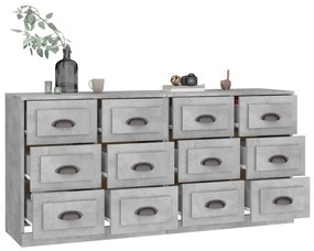 vidaXL Ντουλάπια 2 τεμ. Γκρι Σκυροδέματος από Επεξεργασμένο Ξύλο