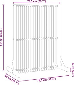 vidaXL Οθόνη Ιδιωτικότητας Καφέ 79,5 x 50 x 110 εκ.