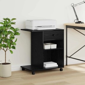 vidaXL Σταντ Εκτυπωτή Μαύρη Οξυά 60 x 40 x 68.5 εκ. Επεξεργασμένο ξύλο