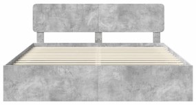 vidaXL Σκελετός Κρεβατιού Σκυρόδεμα 180 x 200 cm Στερεά ξυλεία πεύκου