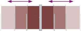 vidaXL Σκίαστρο Πλαϊνό Συρόμενο Καφέ 220 x 600 εκ.