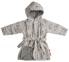 Ρόμπα Μουσελίνα Παιδική Done By Deer Sea Friends Grey BR75092 Γκρι No3-4