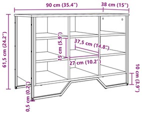 ΠΑΠΟΥΤΣΟΘΗΚΗ ΚΑΠΝΙΣΤΗ ΔΡΥΣ 90X38X61,5ΕΚ. ΑΠΟ ΕΠΕΞΕΡΓΑΣΜΕΝΟ ΞΥΛΟ 848648