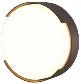 ΠΛΑΦΟΝΙΕΡΑ ΣΤΡΟΓΓΥΛΗ LED 16W Φ250X50 3000K IP54 ΜΑΥΡΗ PRO ARTE ILLUMINA Eurolamp 145-20204