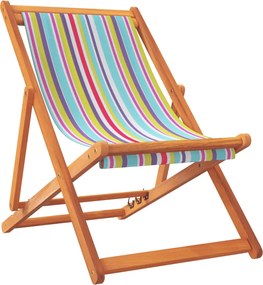 vidaXL Καρέκλες Παραλίας Πτυσσόμενες 2 τεμ. Πολύχρωμο Υφασμάτινες