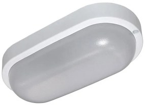 Adeleq Led Απλίκα Pc Οβάλ 205x105mm 12W 4000K Ip54 Λευκή 21-2051210