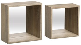 Ράφια Τοίχου (Σετ 2τμχ) Με Καθρέφτη F-V Mirror Cube 173680