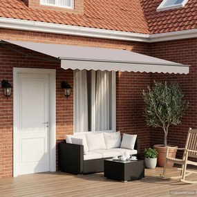 vidaXL Electric Awning Frame with LED and Wind Sensor 4,5 x 3 m