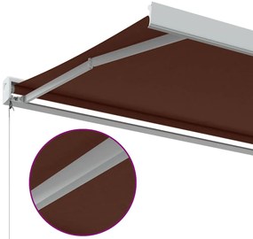 vidaXL Τέντα Πτυσσόμενη Χειροκίνητη Καφέ 350x250 εκ.