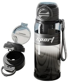 Φορητό παγούρι πλαστικό - 800ml Μαύρο