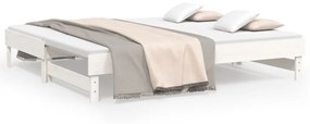 vidaXL Καναπές Κρεβάτι Συρόμενος Λευκός 2x(90x190) εκ. από Μασίφ Πεύκο