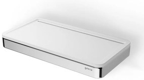 Geesa Frame 8804-300 Chrome-White Matt Εταζέρα με Σχισμή Αποστράγγισης 21x10,8x2,5 cm