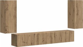 vidaXL Σετ επίπλου τηλεόρασης 4 τμχ. Artisan Oak Επεξεργασμένο Ξύλο
