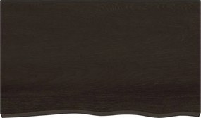 vidaXL Πάγκος Μπάνιου Σκούρο Καφέ 100x60x(2-6) εκ. Επεξεργ. Μασίφ Ξύλο