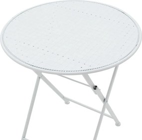 Τραπεζαρία Walen pakoworld σετ 3τεμ μέταλλο λευκό