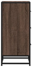 vidaXL Ραφιέρα Καφέ Δρυς 35,5x35x76 εκ. Επεξ. Ξύλο + Μέταλλο