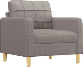 vidaXL Πολυθρόνα Taupe 60 εκ. από Υφασμάτινη με Υποπόδιο