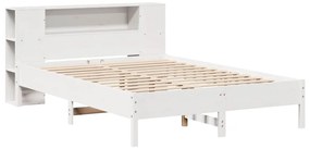 vidaXL Κρεβάτι Βιβλιοθήκη Χωρίς Στρώμα 160x200 εκ Μασίφ Ξύλο Πεύκου