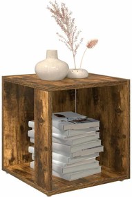 vidaXL Τραπέζι Βοηθητικό Καπνιστή Δρυς 33x33x34,5 εκ. Επεξεργ. Ξύλο