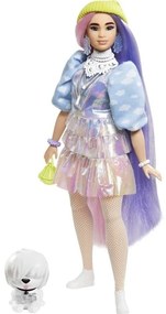 Κούκλα Barbie Extra: Curvy Doll with Shimmer Look and Pet Puppy GVR05 Multi Mattel