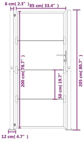 Πύλη Κήπου 105 x 205 εκ. από Ατσάλι Corten - Καφέ