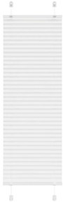 vidaXL Πλισέ περσίδα Λευκό 50x100 cm Πλάτος υφάσματος 49,4 cm
