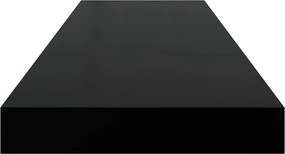 vidaXL Ράφι Τοίχου Μαύρο 80x23,5x3,8 εκ. MDF