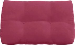vidaXL Μαξιλάρι Πλάτης Κόκκινο 80 x 50 x 24 cm Βελούδο