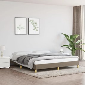 vidaXL Πλαίσιο Κρεβατιού Taupe 180x200 εκ. Υφασμάτινο