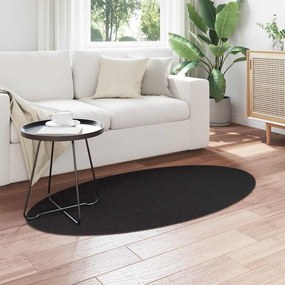 vidaXL Χαλιά χώρου Ωοειδής HUARTE Μαύρο 80 x 150 cm 100% Πολυεστέρας