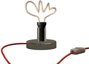 Επιτραπέζιο Φωτιστικό Μεταλλικό Posaluce Cloud Ανθρακί Διακοπτάκι