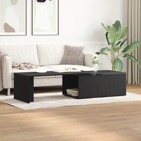 vidaXL Τραπεζάκι Σαλονιού Μαύρο Δρυς 150x50x35 εκ. Φτιαγμένο από Μηχανικό Ξύλο